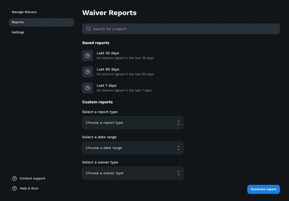 Seamless Reporting Dashboard